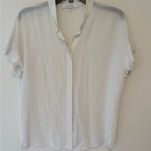 Frame Denim Women's Light Gray Button Down Shirt